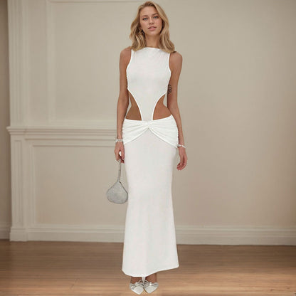 Ropa de verano para mujer, vestido para mujer adulta, sin mangas, ajustado, adelgazante.