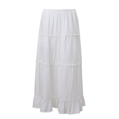 Traje de dos piezas francés dulce y sexy de moda de verano para mujer, top de tubo con hombros descubiertos y falda sin cinturón