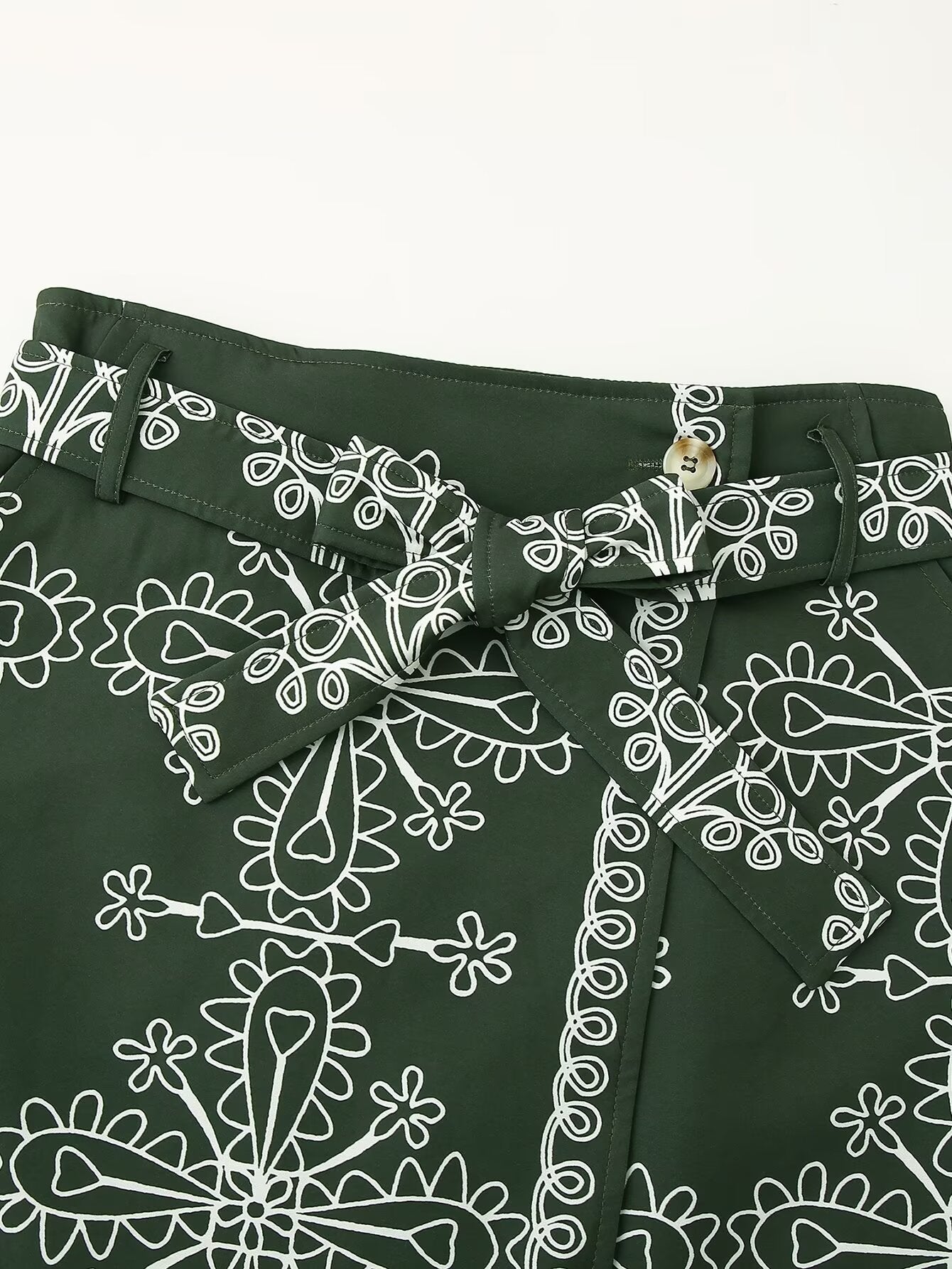 Conjunto de chaqueta acolchada con estampado abstracto 