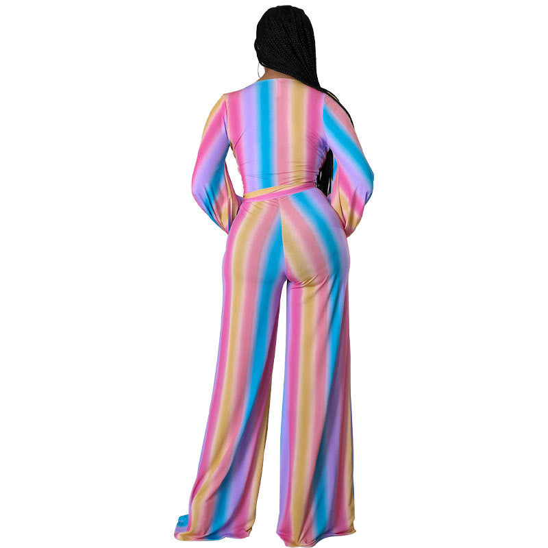 Mono informal de verano con pierna ancha y pantalones drapeados de cintura alta para mujer