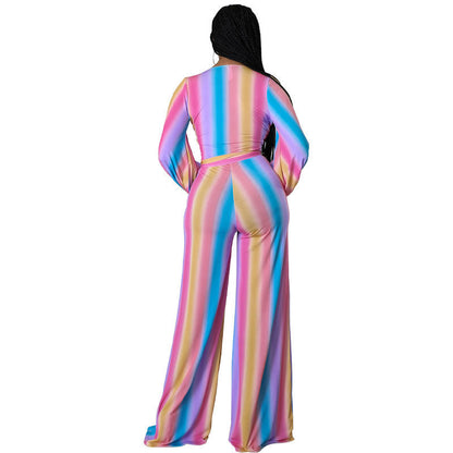 Mono informal de verano con pierna ancha y pantalones drapeados de cintura alta para mujer