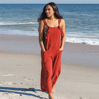 Mono informal de verano con tirantes holgados para mujer