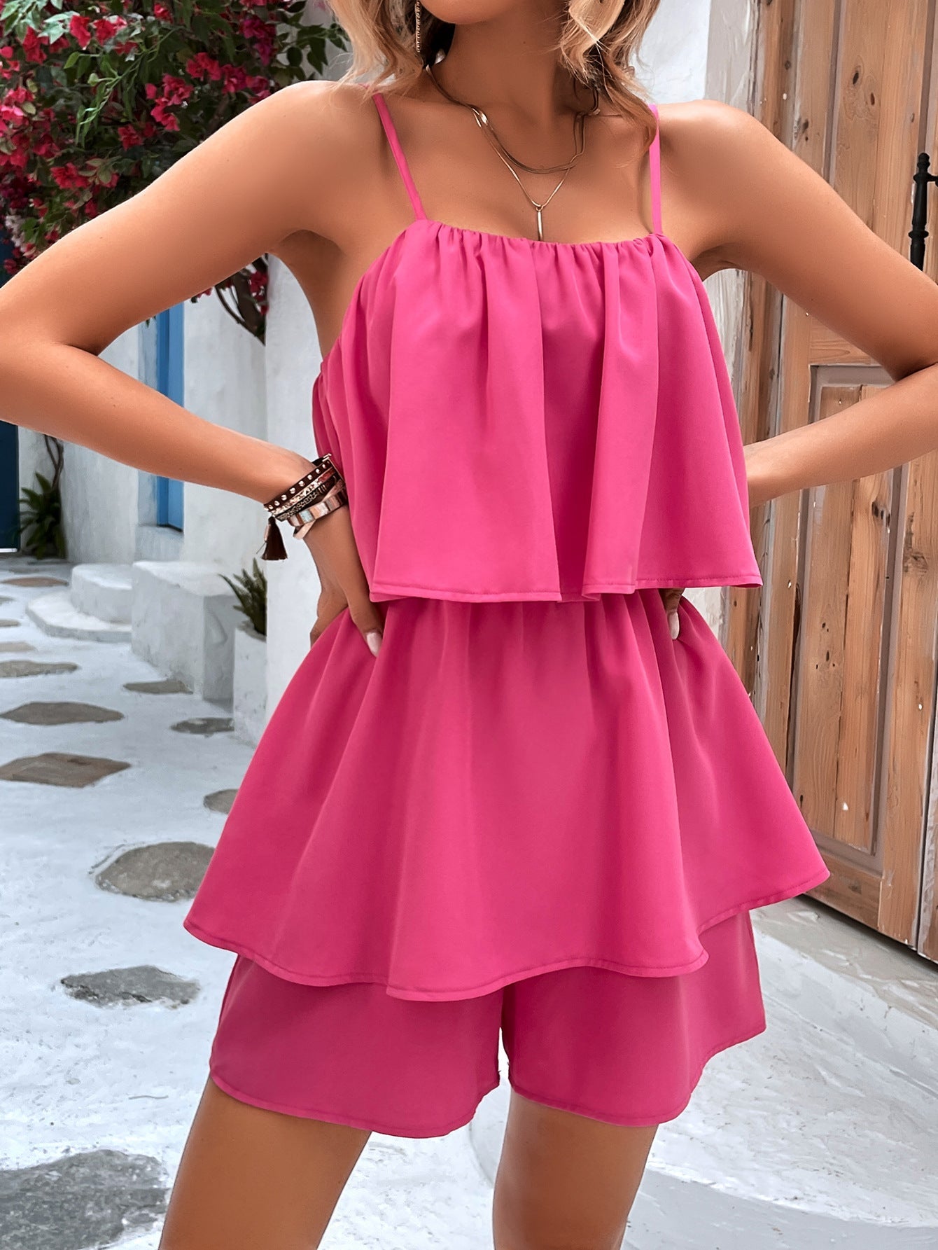 Mono de verano sin mangas con tirantes para mujer
