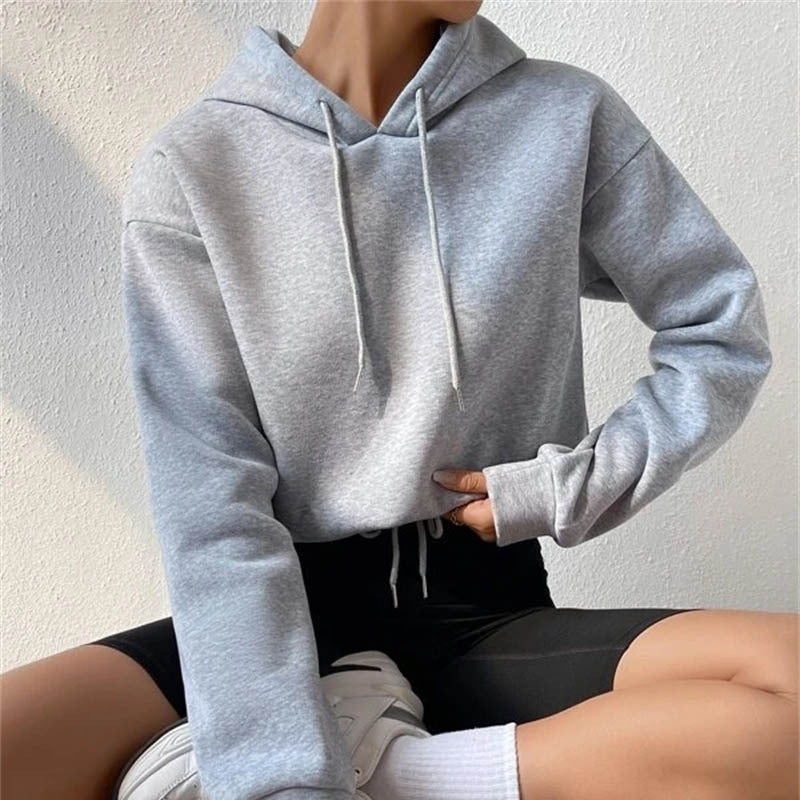 Sudadera con capucha y holgada para mujer, ropa de otoño