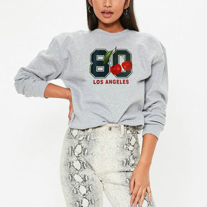 Sudadera holgada de manga larga con cuello redondo y hombros descubiertos para mujer, estilo hipster urbano, ropa informal para otoño e invierno.