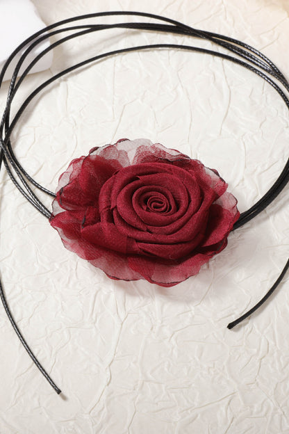 Vintage Rose Adjustable Ribbon Choker