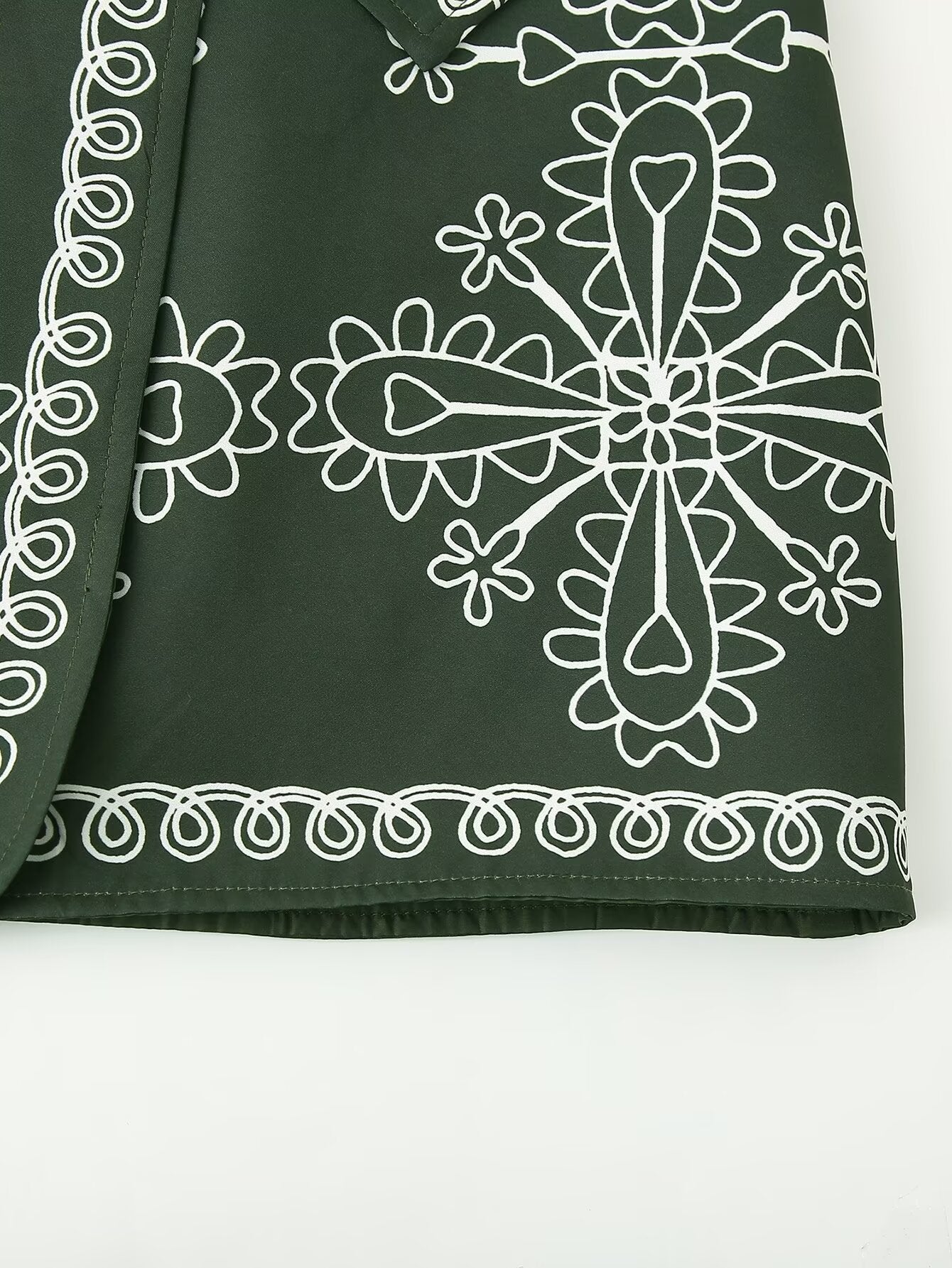 Conjunto de chaqueta acolchada con estampado abstracto 