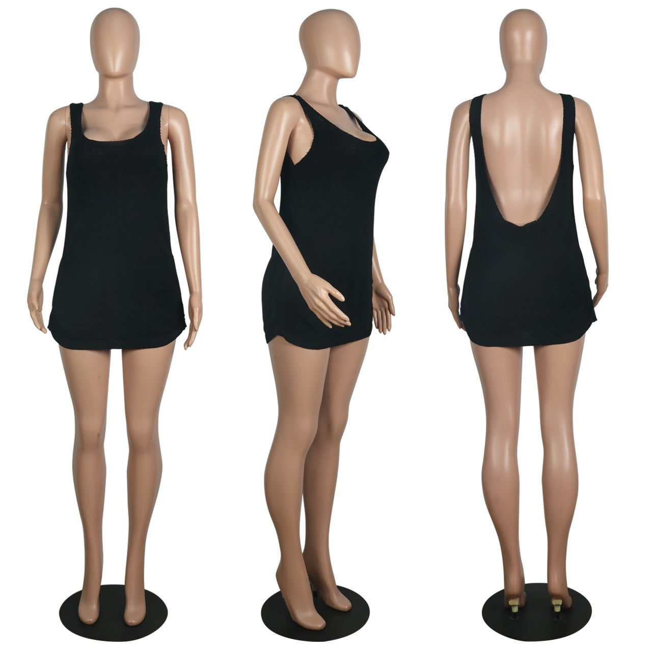 Vestido YD038 sexy ajustado con tirantes y espalda descubierta para mujer
