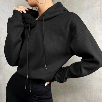 Sudadera con capucha y holgada para mujer, ropa de otoño
