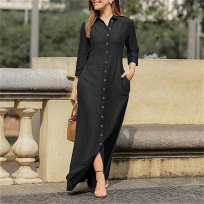 Chic Denim Maxi Dress | Great for Everyday Wear