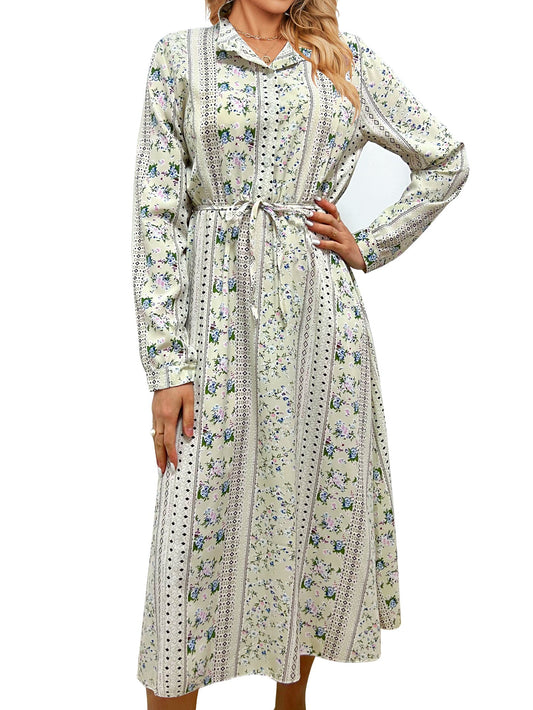 Vestido de fiesta de primavera con encaje floral