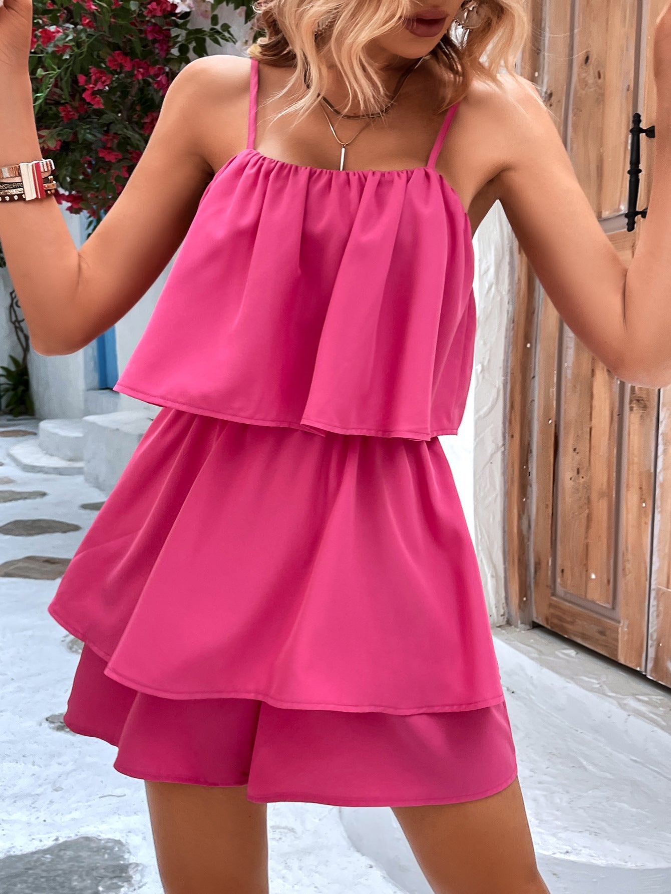 Mono de verano sin mangas con tirantes para mujer
