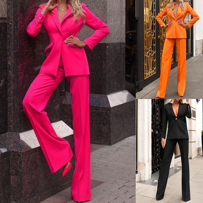 Ropa de mujer Otoño Nuevo Blazer Conjunto de dos piezas Ropa de mujer Blazer
