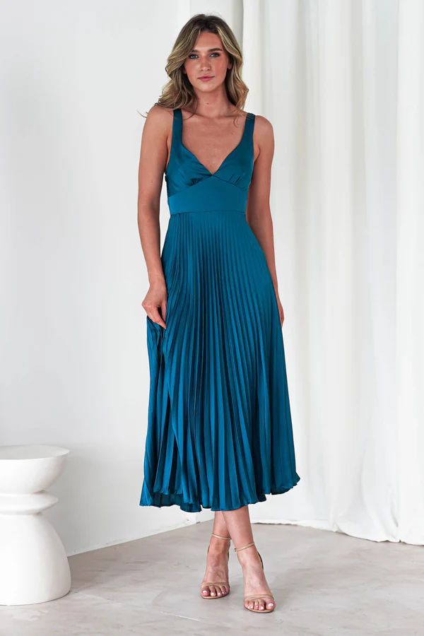 Vestido de verano para mujer, sexy, plisado, con tirantes y cuello en V, de color liso