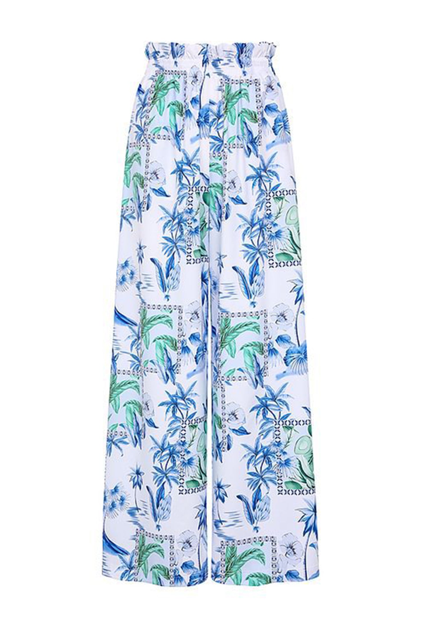 Conjunto de baño de tres piezas con volantes y estampado floral de Belinda 