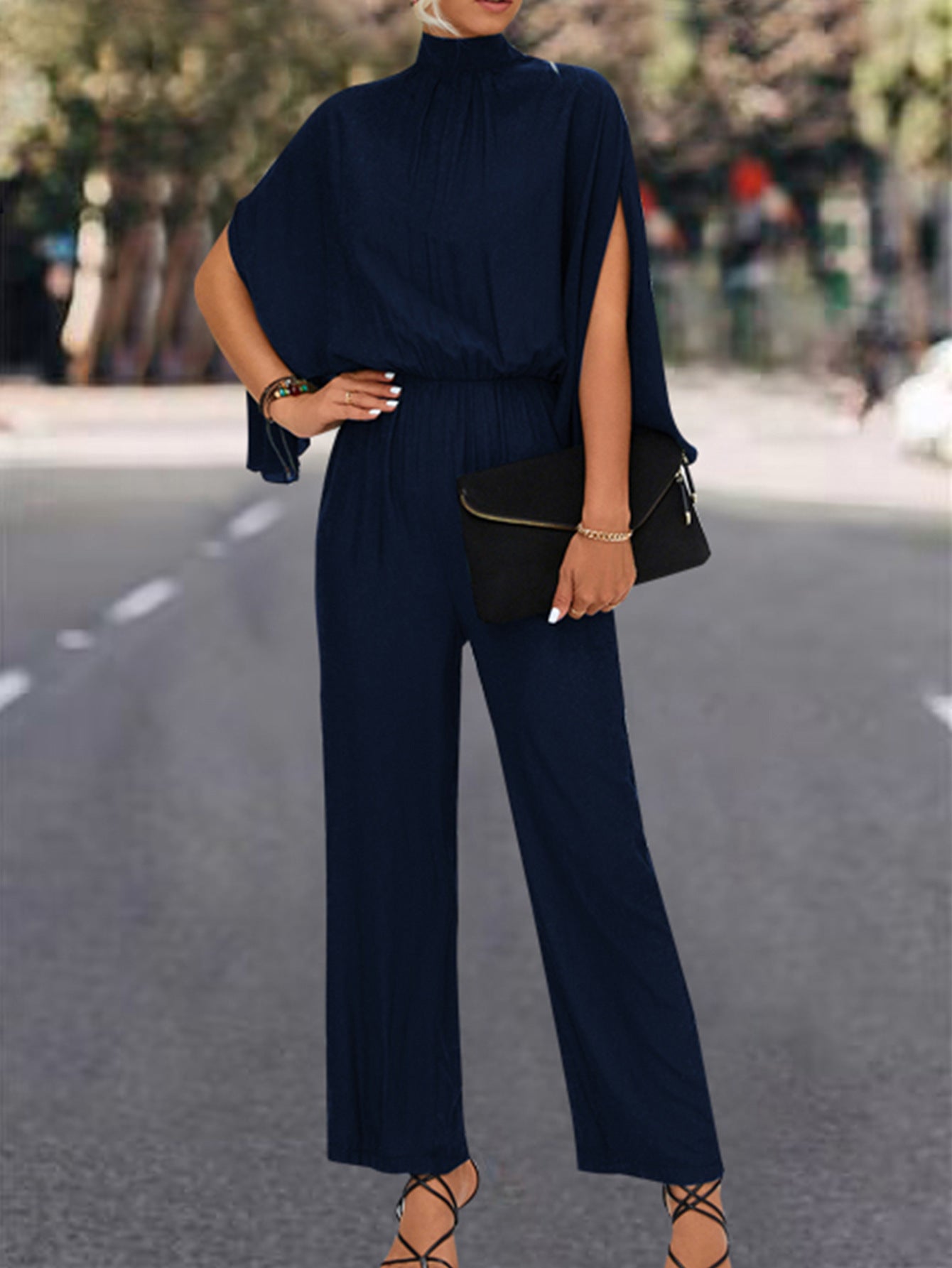 Mono de cuello alto popular para mujer
