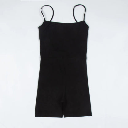 Mono deportivo sexy de tirantes ajustado sin espalda y con escote pronunciado para fitness