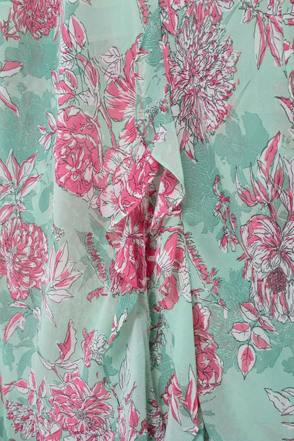 Vestido largo con tirantes finos y estampado floral Sabina 