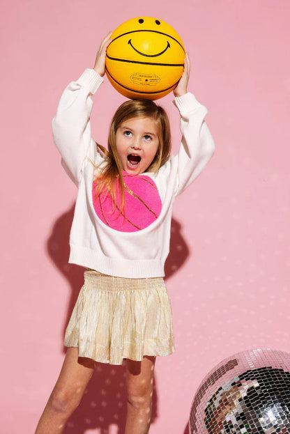 Spring Basketball Sequined Casual Top Long Sleeve Loose Sweatshirt