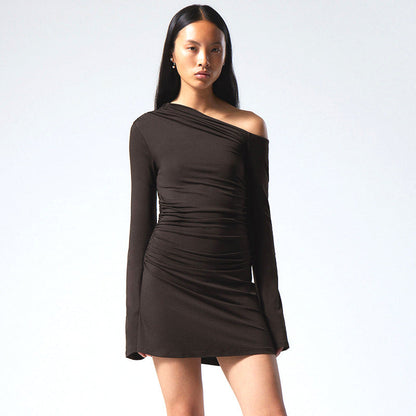 Vestido ajustado con espalda descubierta y estampado de leopardo para mujer