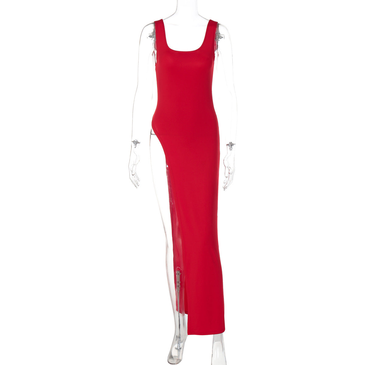 Vestido ajustado con tirantes y abertura en los hombros para mujer, estilo tiro callejero de verano