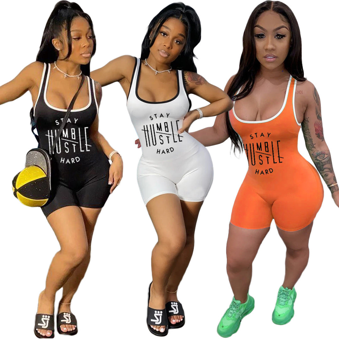 Mono corto de verano con estampado gráfico de letras para mujer, informal, deportivo, para discoteca