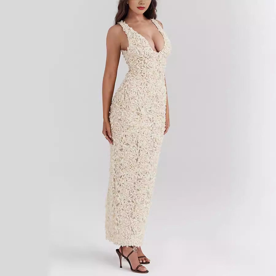 Vestido informal holgado con tirantes y abertura para mujer, ropa de vacaciones para primavera y verano