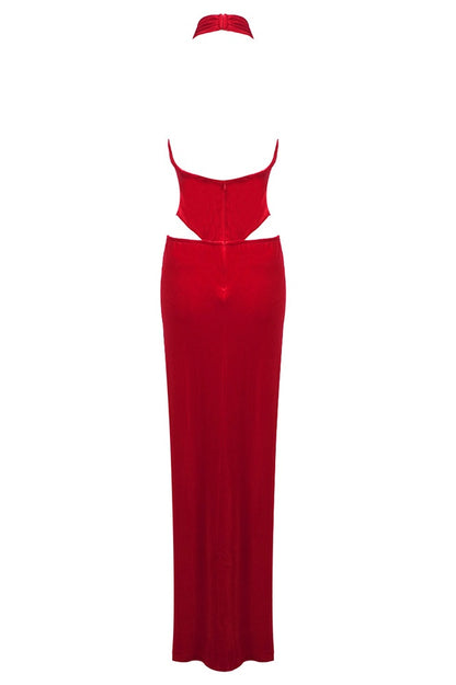Clara Diamante Rose Velvet Dress Set