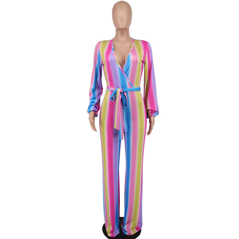 Mono informal de verano con pierna ancha y pantalones drapeados de cintura alta para mujer