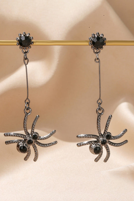 Pendientes colgantes de araña con cristales 