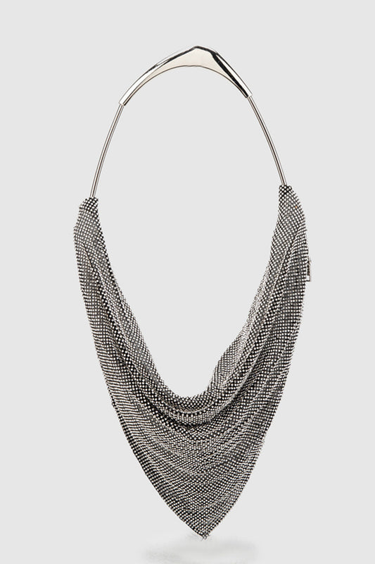 Bolso de mano adornado con diamantes de imitación 