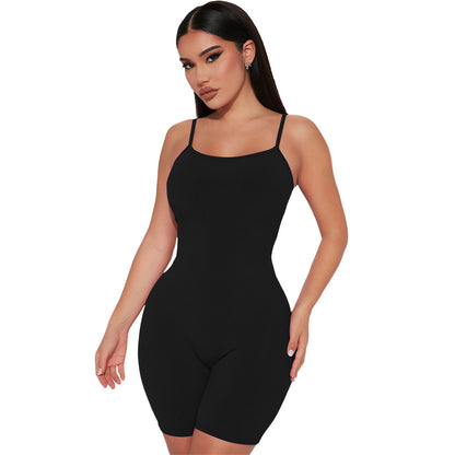 Mono informal de verano con tirantes finos y realce de cadera para mujer
