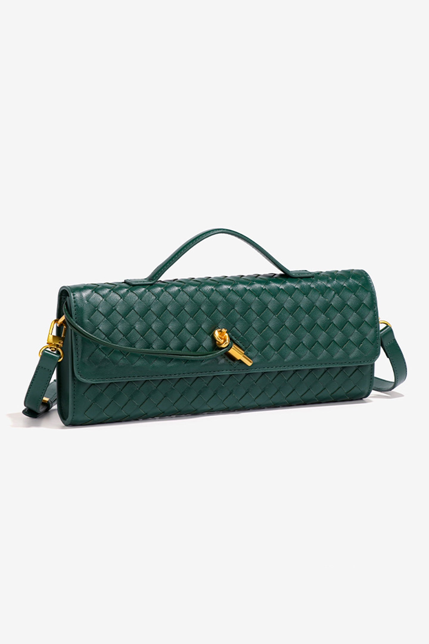 Woven Leather Clutch Bag