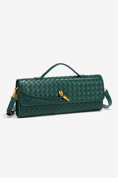 Woven Leather Clutch Bag