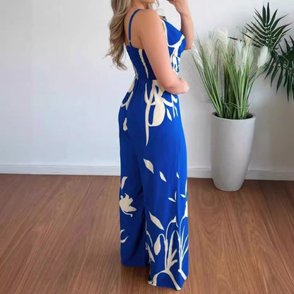Mono de verano con tirantes y estampado para mujer