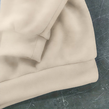 Sudadera para exteriores, otoño e invierno, informal, holgada, de manga larga, con media cremallera para mujer