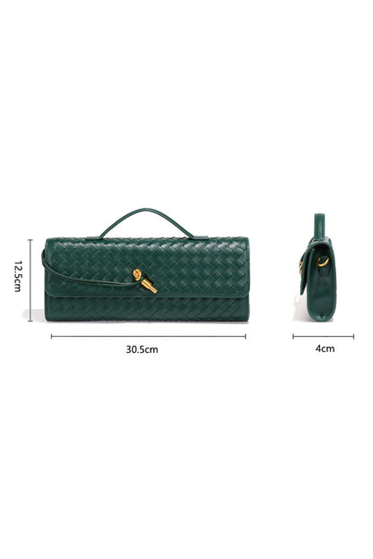 Woven Leather Clutch Bag