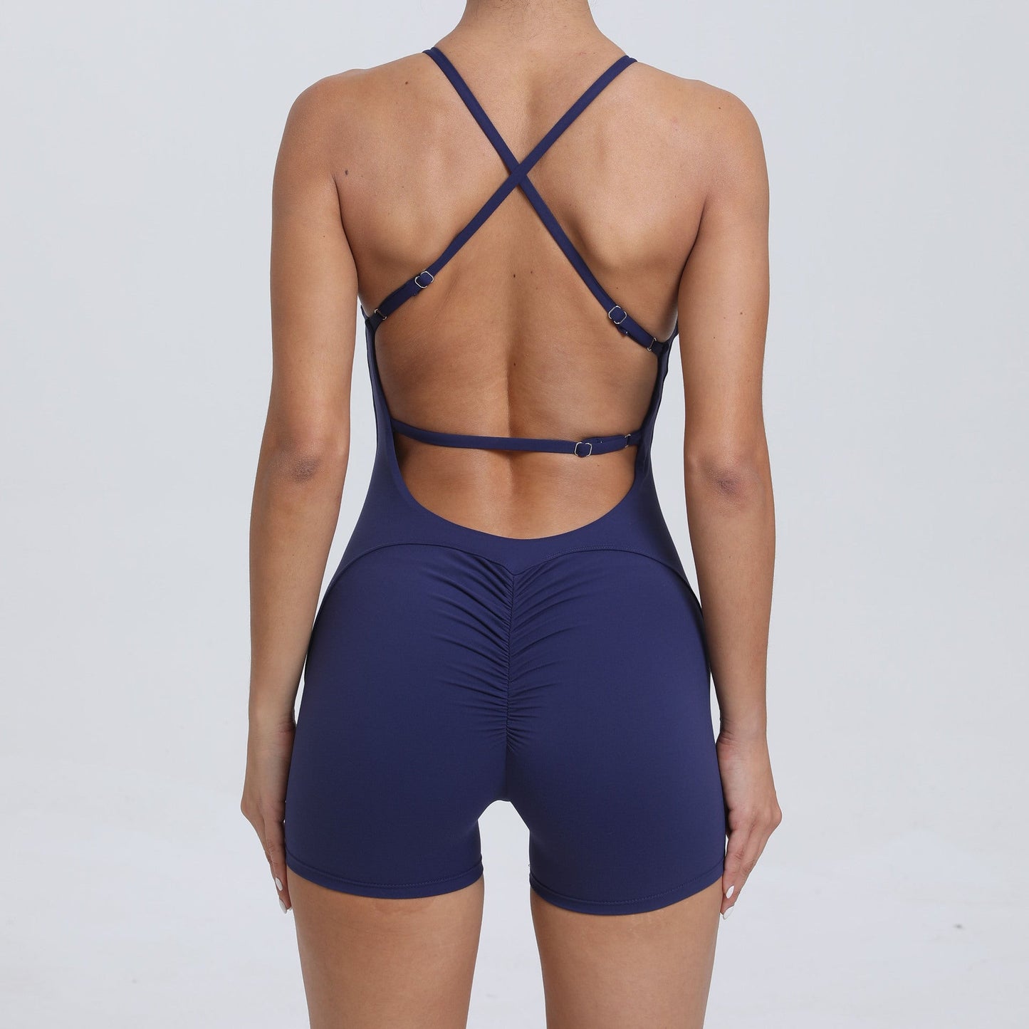 Mono de yoga ajustado con realce de cadera y espalda para mujer, ropa deportiva de secado rápido para correr al aire libre