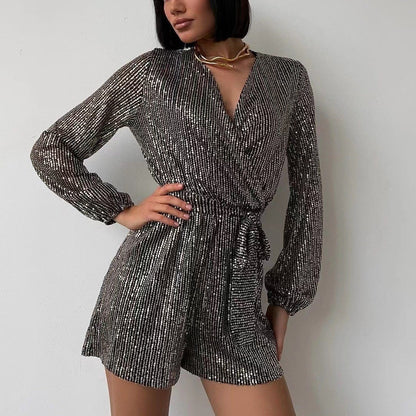 Vestido de fiesta de festival de moda con mangas largas y estampado de leopardo