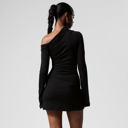 Vestido ajustado con espalda descubierta y estampado de leopardo para mujer