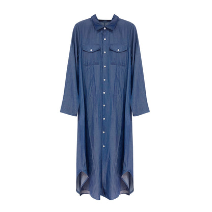 Women Long Sleeve Shirt Dress Maxi Dress