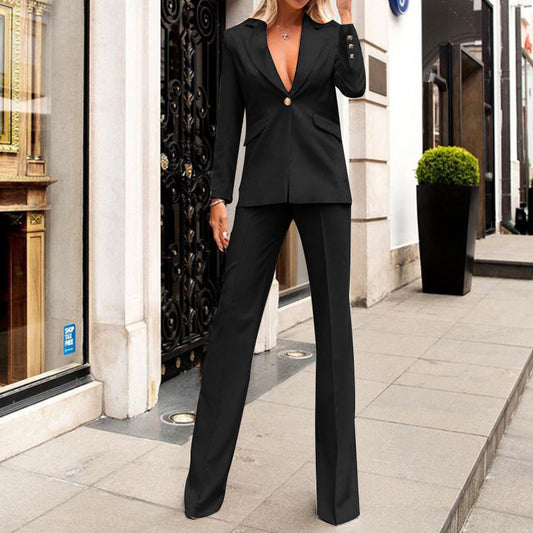 Women Clothing Autumn New Blazer Two Piece Set Women Clothing Blazer