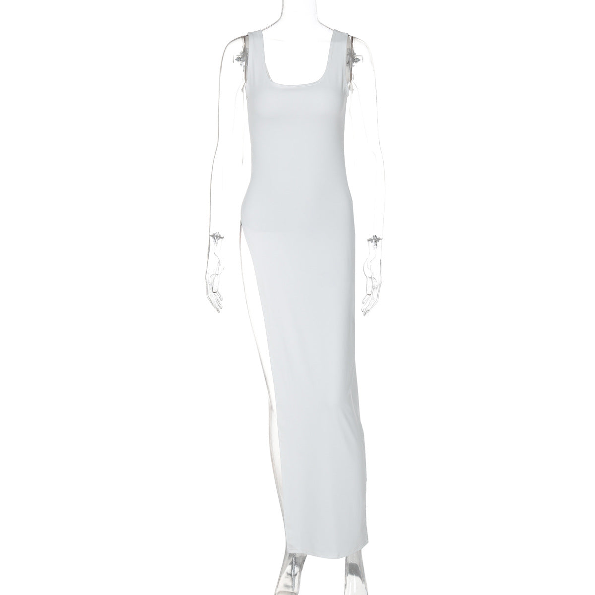 Vestido ajustado con tirantes y abertura en los hombros para mujer, estilo tiro callejero de verano