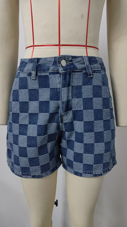 Conjuntos de camisa vaquera holgada informal de manga corta con lavado fino de verano para mujer