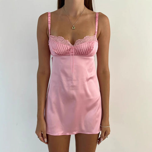 Mono sexy con borde de encaje y tirantes para mujer, ropa de primavera y verano