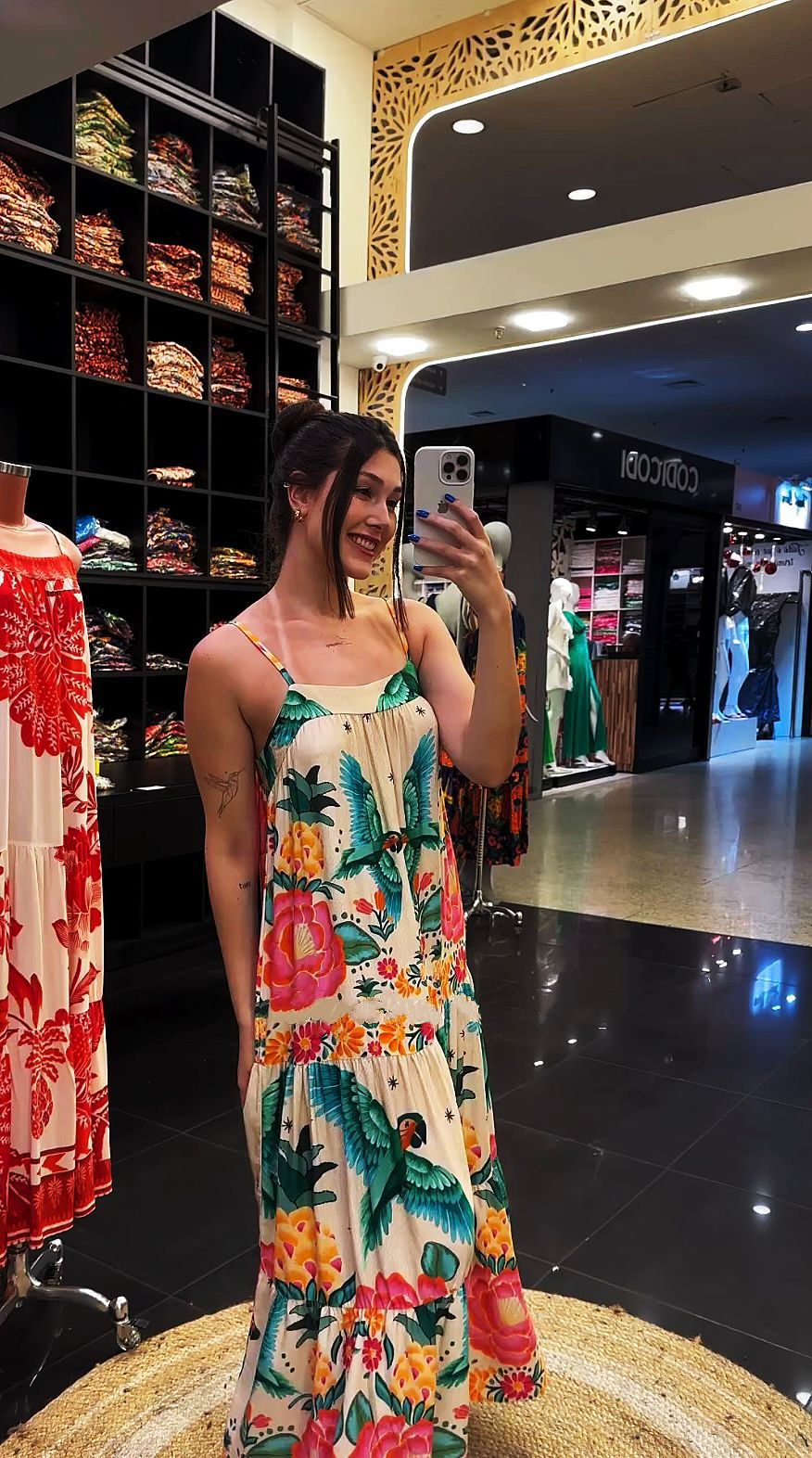 Vestido largo con tirantes finos y estampado sin mangas para mujer, sexy, de verano