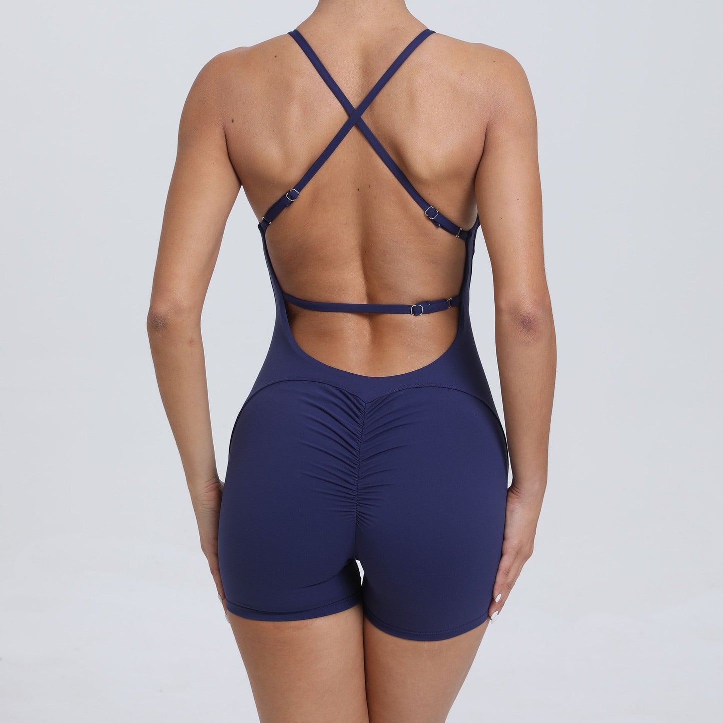 Mono de yoga ajustado con realce de cadera y espalda para mujer, ropa deportiva de secado rápido para correr al aire libre