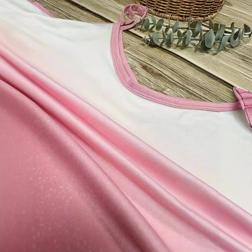 Vestido de verano fresco con tirantes, colorido, informal, estampado, para la calle