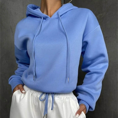 Sudadera con capucha y holgada para mujer, ropa de otoño