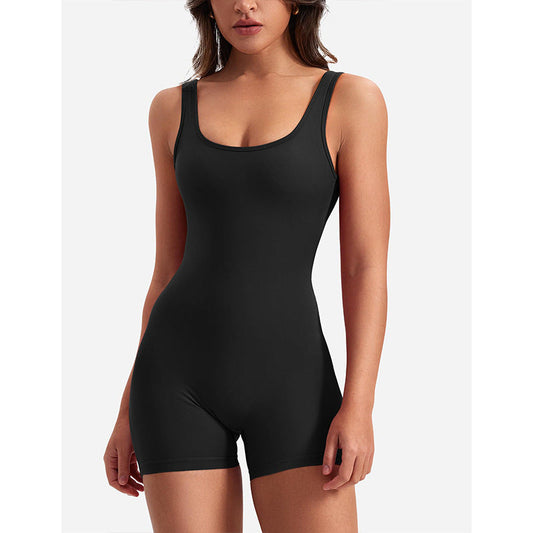 Mono de yoga ajustado con tirantes y espalda descubierta para mujer, ropa de primavera y verano